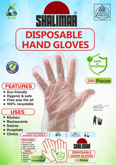 Kashi Surgicals Powder Free Nitrile Hand Gloves, Food Grade, Made In ...