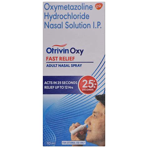 Otrivin Oxy Fast Relief Adult Nasal Spray, 10 ml Price, Uses, Side ...