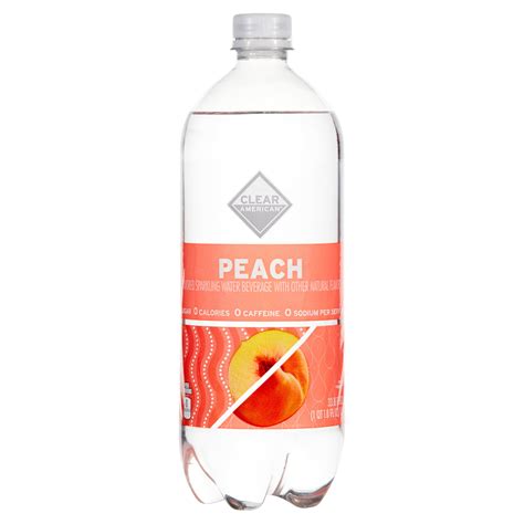 Clear American Peach Sparkling Water, 33.8 fl oz - Walmart Business ...