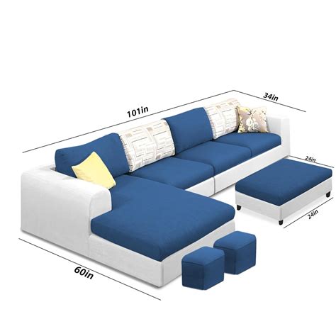 Casaliving Badger LHS 8 Seater L Shape Sofa Set with Center Table for