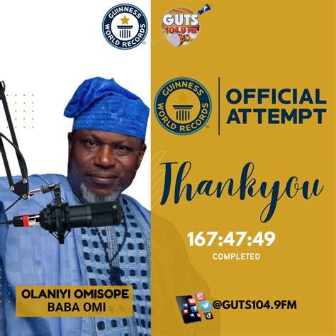 Baba Omi Completes 167-Hour Broadcast, Sets Sights on World Record ...