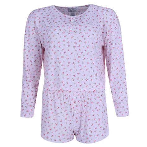 Mentally Exhausted Women's Floral Henley Long Sleeve and Shorts Set