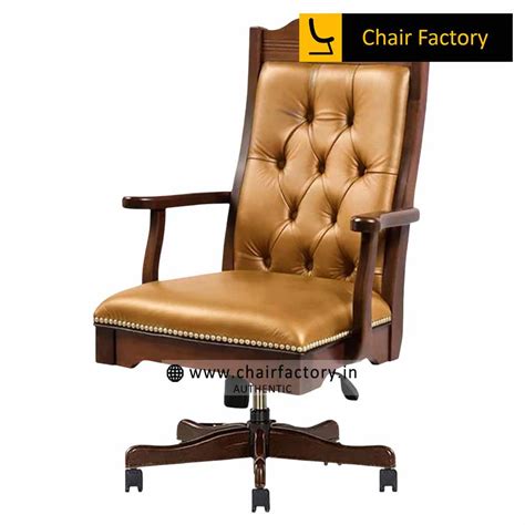 Dionysus Italian Leather Visitor Chair with Pins and Buttons | Chair ...