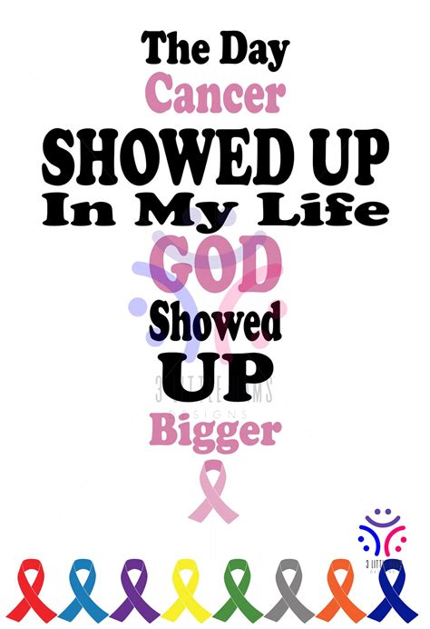 The Day Cancer Showed up in My Life God Showed up Bigger Svg, Lupus ...