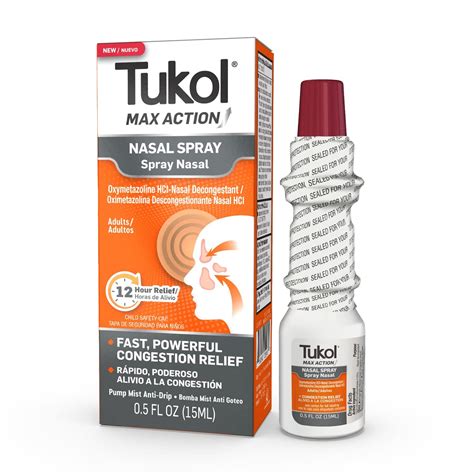 Tukol Max Action Nasal Spray Oxymetazoline Nasal Decongestant Spray ...