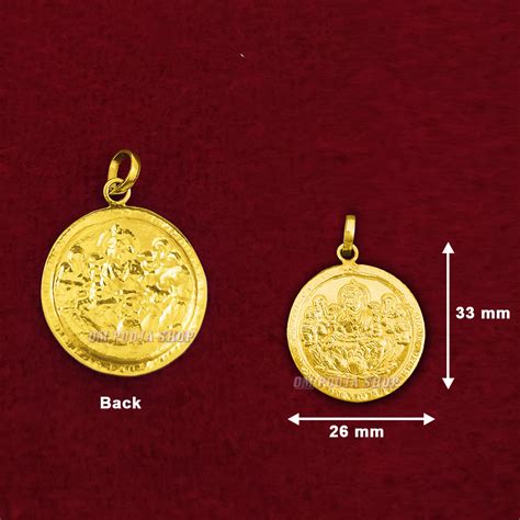 Buy Gajalakshmi Pure Silver & Pure Gold Pendant India