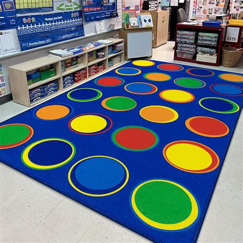 Amazon.com: LIVEBOX Sitting Spots Kids Rug for Classroom, Washable ...