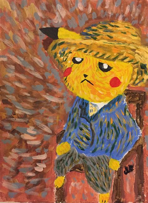 Van Gogh Pikachu by sparklepaint10 on Newgrounds