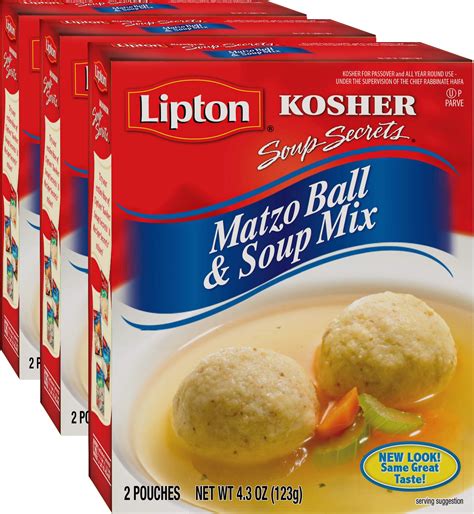 Amazon.com: Lipton, Kosher Matzo Ball and Soup Mix (3 Pack)