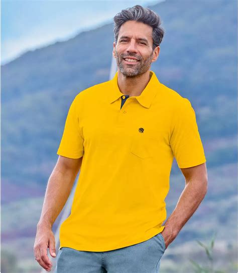 Pack of 3 Men's Plain Polo Shirts - Blue Red Yellow | Atlas For Men