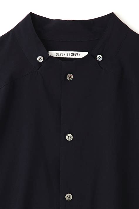 STAND COLLAR SHIRTS - Silk / Rayon - | SEVEN BY SEVEN