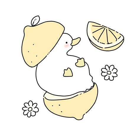 Duck Lemonade, Duck, Lemon, Cute PNG Transparent Clipart Image and PSD ...