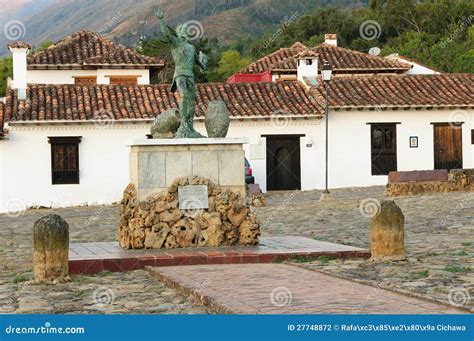 Colombia, Colonial Architecture of Villa De Leyva Stock Photo - Image ...