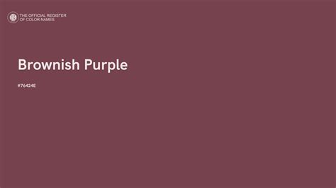 Brownish Purple color - #76424E - The Official Register of Color Names