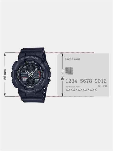 CASIO GA-140-1A1DR G-SHOCK GA-140-1A1DR Black Dial Resin Strap Analog ...