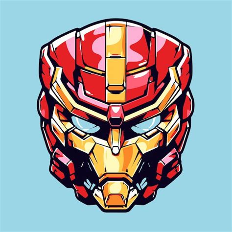 Illustration of robot head | Premium Vector