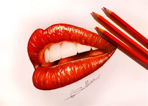 Realistic Lips Drawing Color | Lipstutorial.org