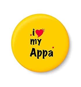 Buy PEACOCKRIDE I Love My Appa I I My DAD I Pin Badge (Metal ...