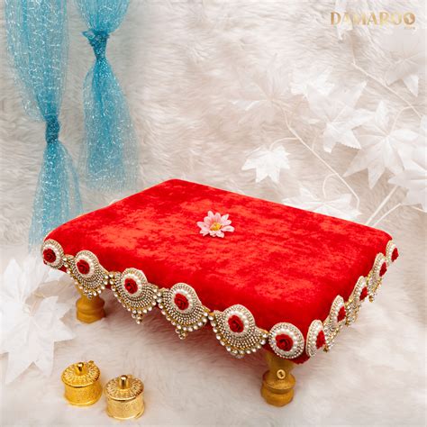 Chowki for Ganesh Chaturthi Murti - Wooden Pooja Paatla, Bajot ...