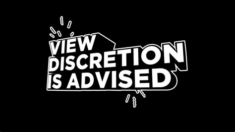 Viewer Discretion is Advised - 3D Cartoon Text • Motion Graphics ...