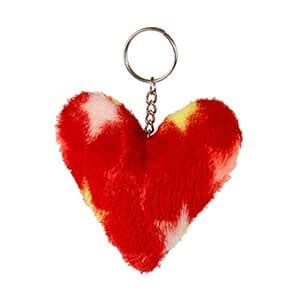 Creative Textile Red Color Beautiful Heart Key Chain : Amazon.in: Bags ...