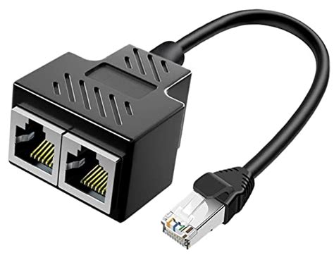 Ethernet Splitter 1 to 2 RJ45 Network Adapter, Suitable for Computer ...