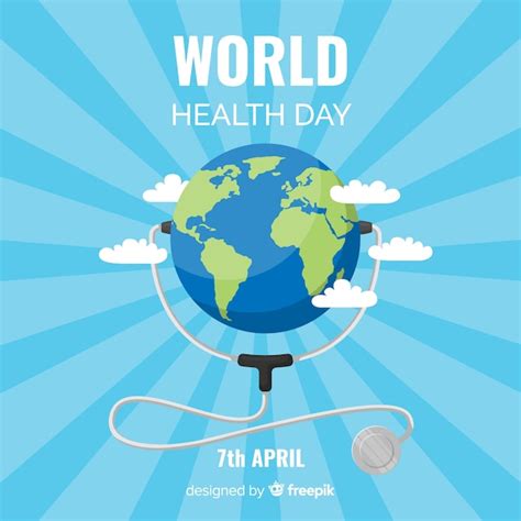 Flat world health day background | Free Vector