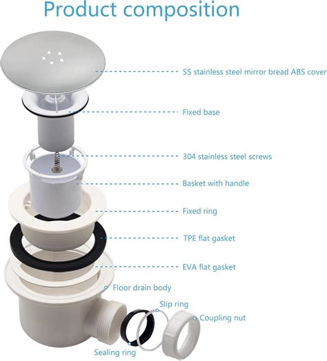 Contemporary Shower Waste Trap Shower Trap Functional & Easy to Install ...