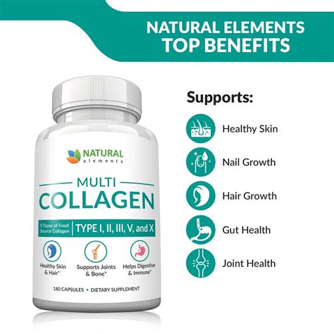 Buy Multi Collagen 180 Protein Capsules - Type I, II, III, V, X ...