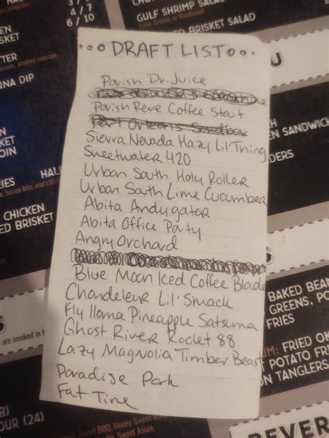 Menu at Murky Waters BBQ - Gulfport, Gulfport