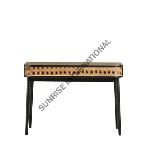Buy Study table: Wooden Writing Desk study table with rattan cane work ...