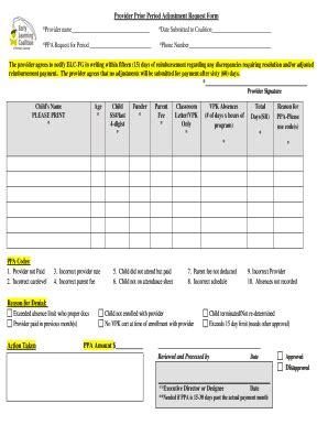 Fillable Online elcgateway Provider Prior Period Adjustment Request ...
