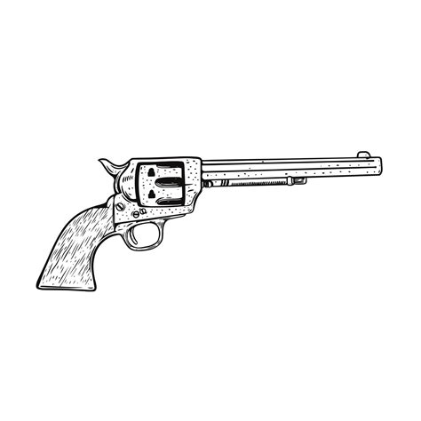 Easy Pistol To Draw In Colored