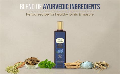 VEDVIDHI Joint and Muscle Pain Relief Oil, 5000 Years Old Ayurvedic ...