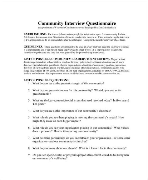 Image result for Interview Questionnaire Examples