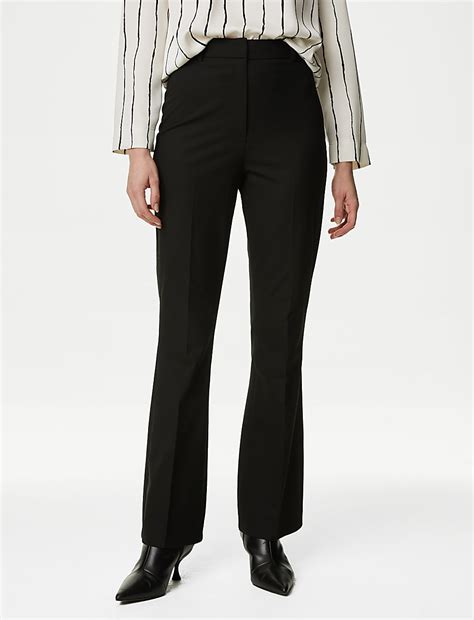 Buy Slim Fit Flare Trousers at Marks & Spencer