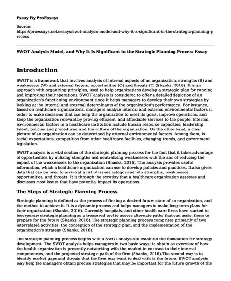 Image result for SWOT Paper Example