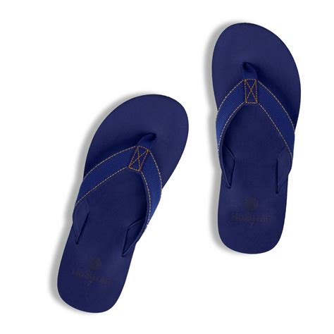 Men’s Blue Stripe Arch Slippers – Ultra-Light, Arch Support, and Washa
