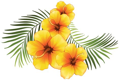 Tropical Flowers Clipart | Free download on ClipArtMag