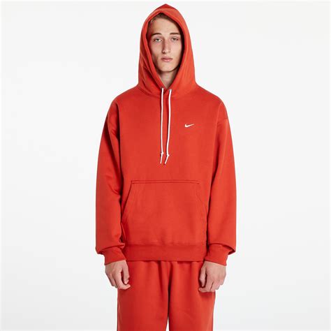 Hanorace Nike Solo Swoosh Men's Fleece Pullover Hoodie Dragon Red ...