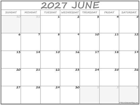 June 2027 calendar | free printable calendars