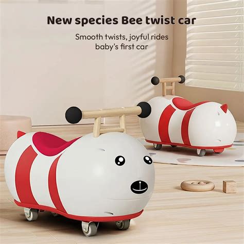 Bee Scooter Twist Car for Kids, Lightweight Baby Twist Car - Red