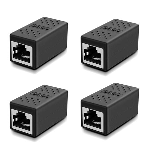 PARUHT 4_Pack RJ45 Female to Female Coupler Cat7, Cat5, Cat5e 8P8C ...