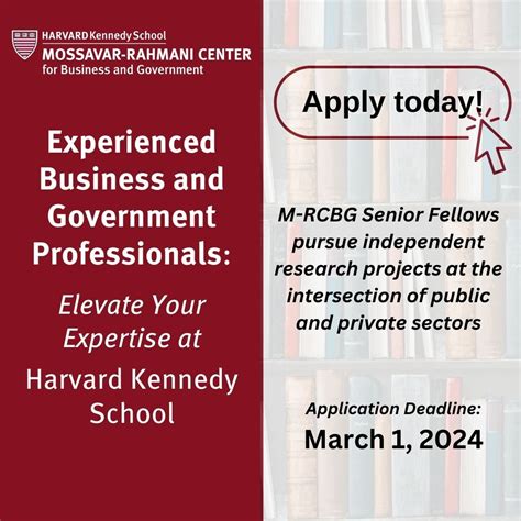 Senior Fellows Program Details and Application Information | Mossavar ...