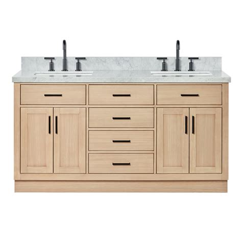Ariel Bath Ariel Hepburn 67 Inch Bathroom Vanity With Italian Carrara ...