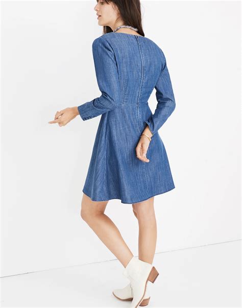 Denim Lilyblossom Button-Front Dress | Madewell