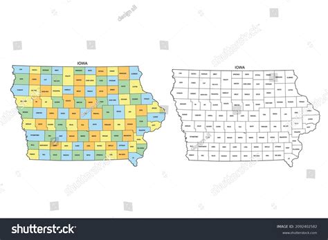 Map Of Iowa With County Lines