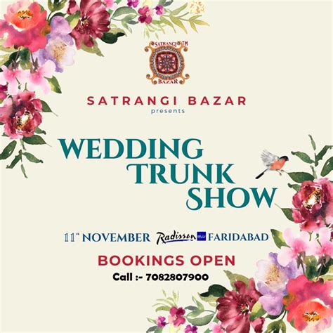Wedding Trunk Show At Radisson Blu, Faridabad On 11 Novomber 2022 Call ...