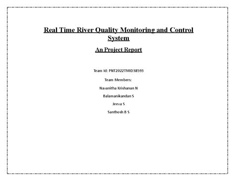 Real Time River Quality Monitoring and Control System - Real Time River ...