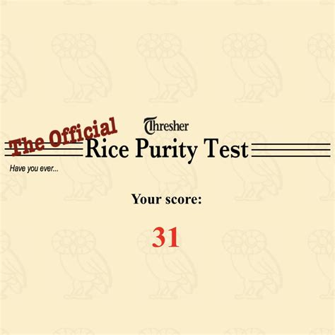 Rice Purity Test : r/gaybros